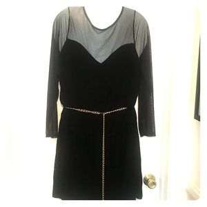 Black dress short one piece